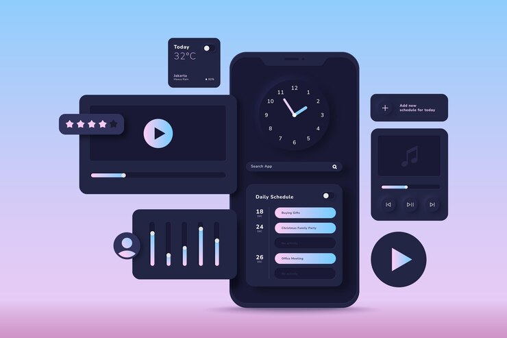 Vector gratuito fondo de ui / ux de color degradado
