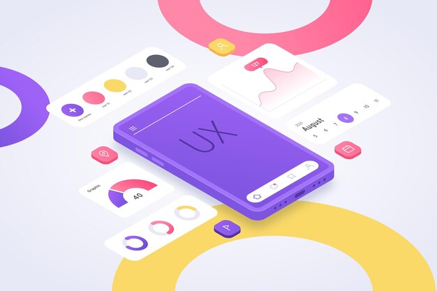 Vector gratuito fondo de ui / ux de color degradado