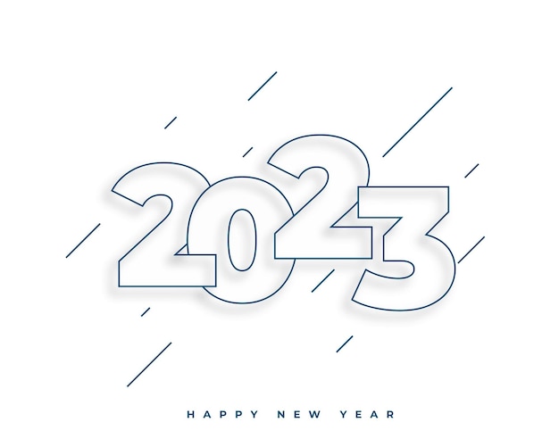 Fondo de vacaciones de año nuevo de estilo de línea limpia 2023