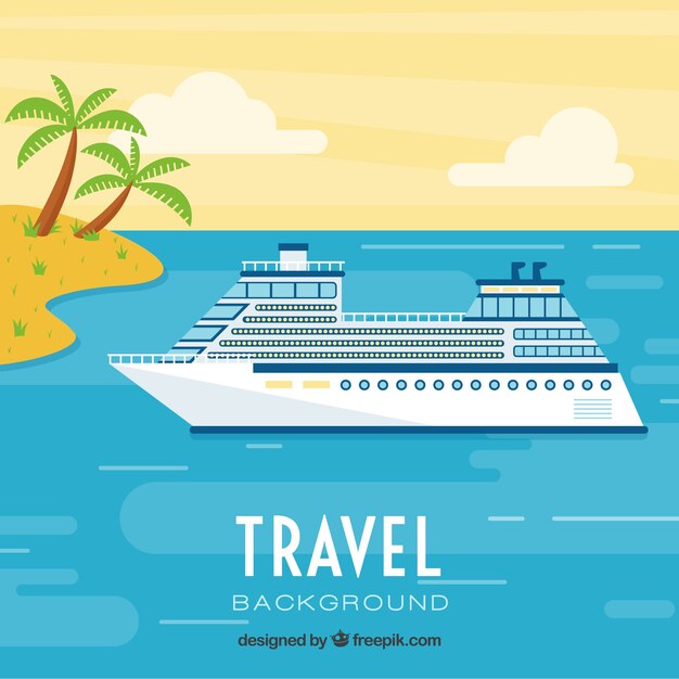 Fondo de vacaciones en un crucero