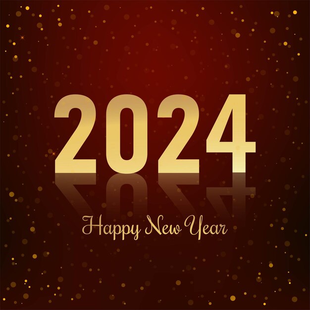 Fondo de vacaciones de tarjeta de felicitación de feliz año nuevo 2024