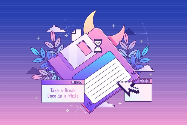 Fondo de vaporwave vintage lineal