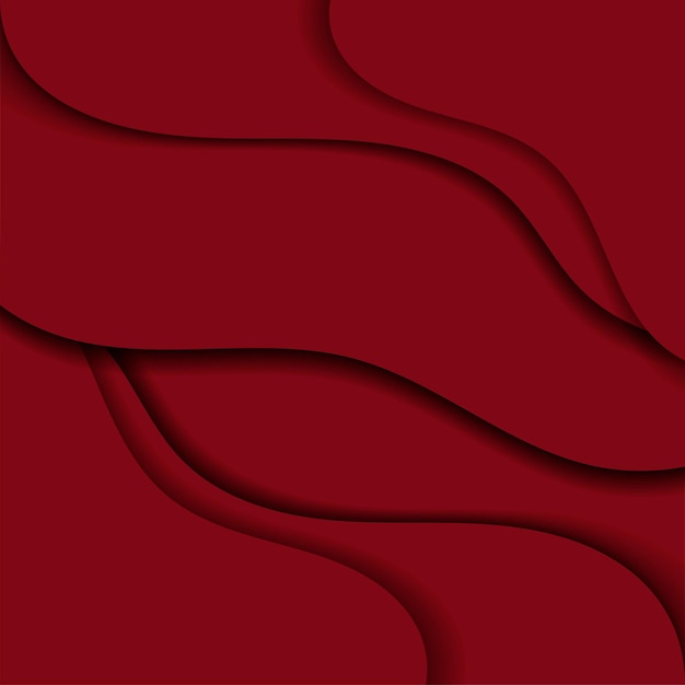 Fondo de vector abstracto ondulado rojo estampado