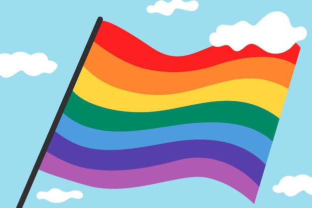 Fondo del vector de la bandera del orgullo del arco iris