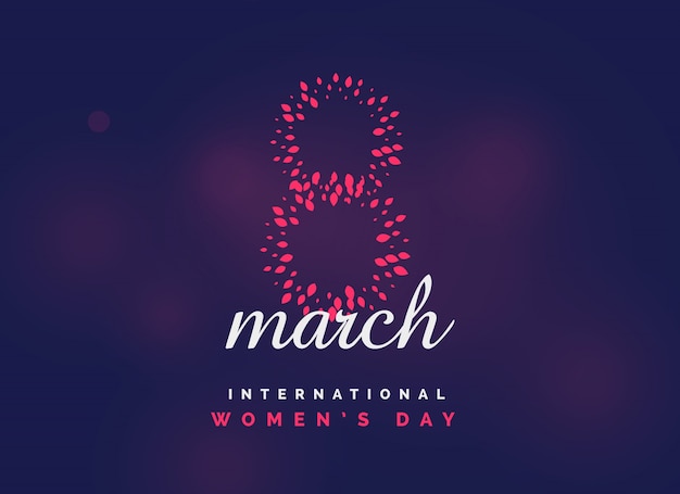 Vector gratuito fondo de vector de celebración internacional del día de la mujer