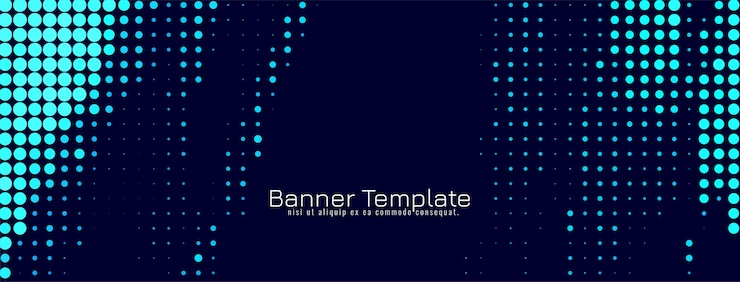Vector gratuito fondo de vector de diseño de banner de semitono azul abstracto