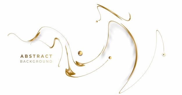 Fondo de vector de efecto de arte de líneas de onda brillante resplandeciente de oro abstracto. uso para diseño moderno, portada, póster, plantilla, folleto, decorado, volante, pancarta.
