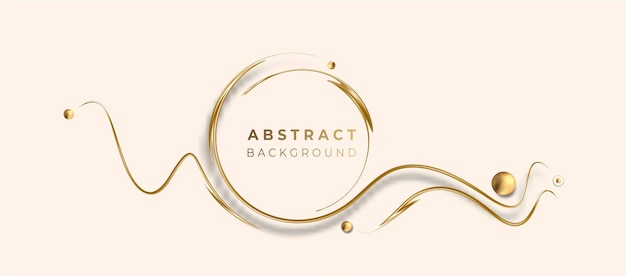 Fondo de vector de efecto de arte de líneas de onda brillante resplandeciente de oro abstracto. Uso para diseño moderno, portada, póster, plantilla, folleto, decorado, volante, pancarta.