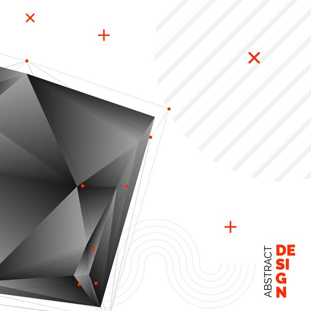Fondo de vector de forma poligonal de origami de papel negro