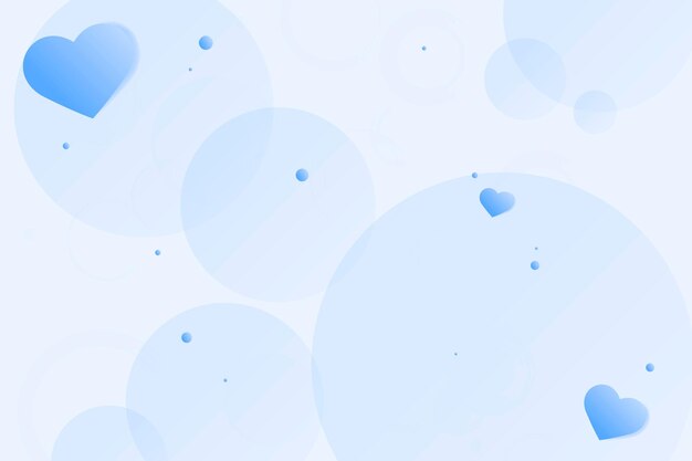 Fondo de vector lindo corazón burbuja patrón