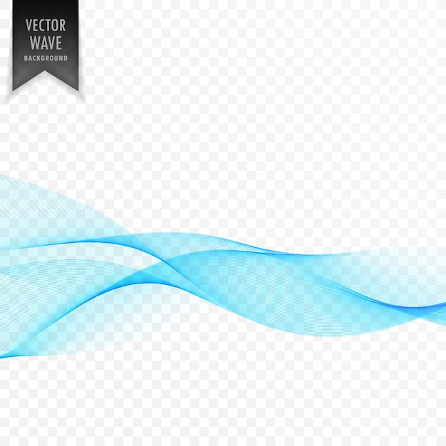 Fondo de vector de onda abstracto azul