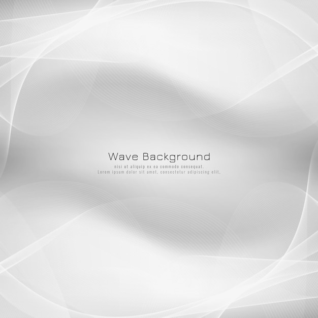 Fondo de vector de onda gris brillante abstracto