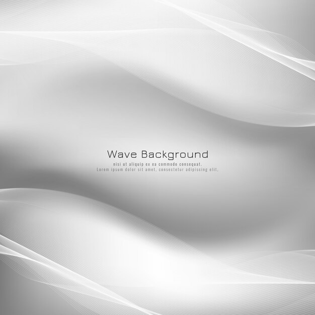 Fondo de vector de onda gris brillante abstracto