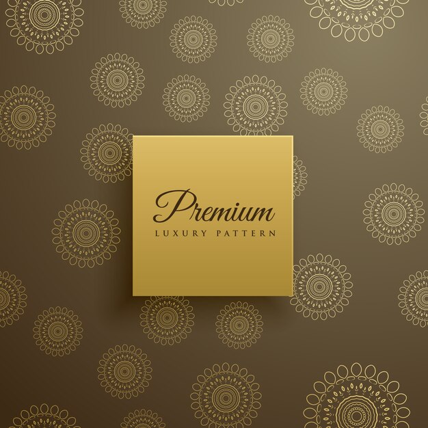 Fondo de vector de patrón de mandala premium