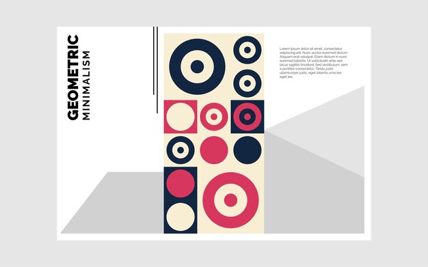 Fondo de Vector de plantilla de folleto tríptico abstracto geométrico