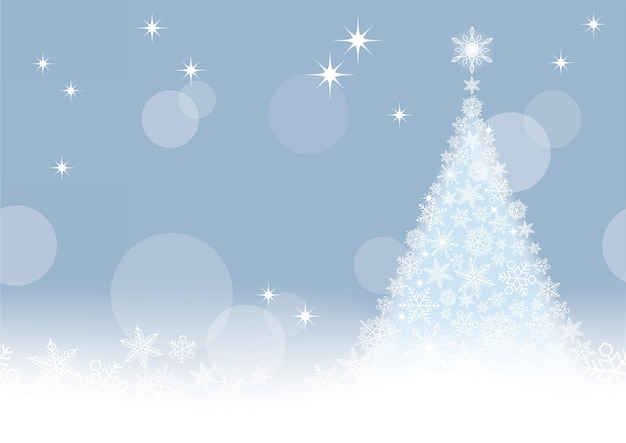 Fondo de vector transparente de invierno azul pálido abstracto con un árbol de Navidad repetible horizontalmente
