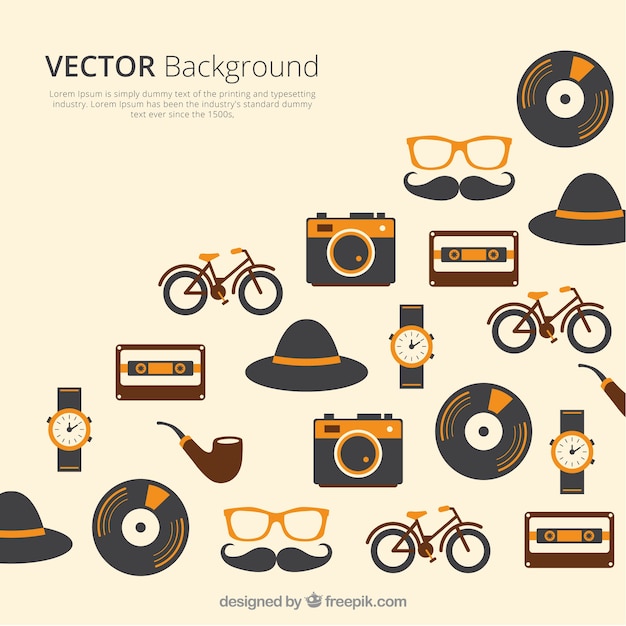 Fondo vectorial con elementos gráficos