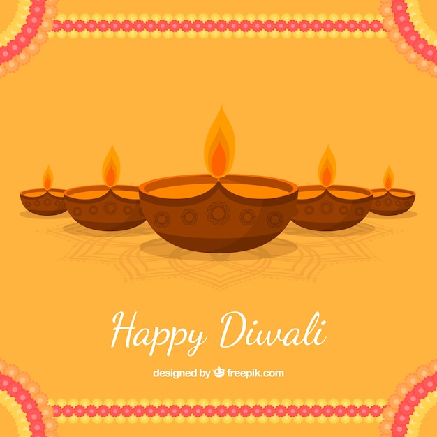 Fondo de vela de Diwali