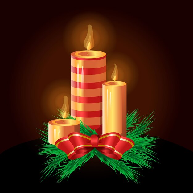 Fondo vela navidad dibujado a mano
