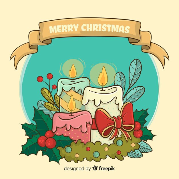 Fondo de vela de navidad