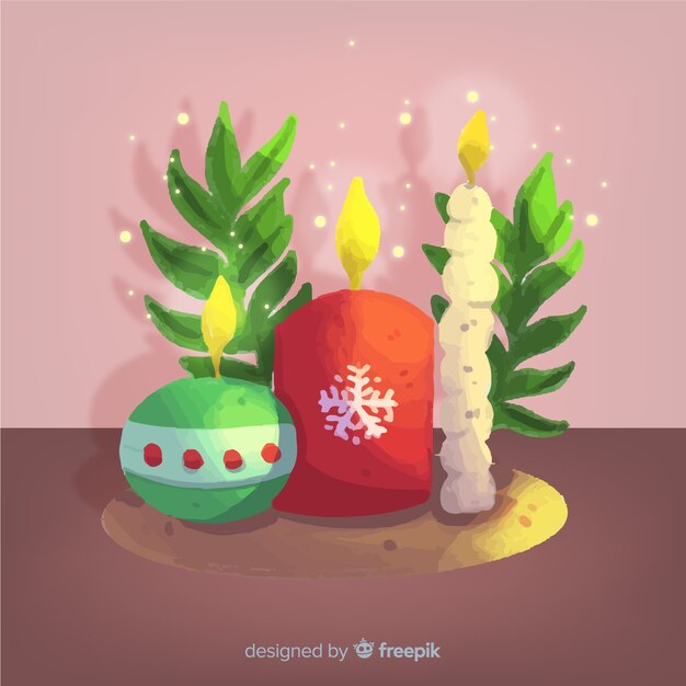 Fondo velas navidad brillante