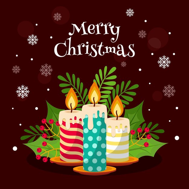 Fondo velas navidad planas