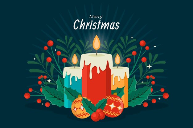Fondo velas navidad planas