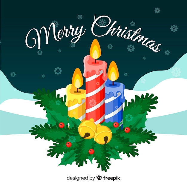 Fondo de velas de Navidad