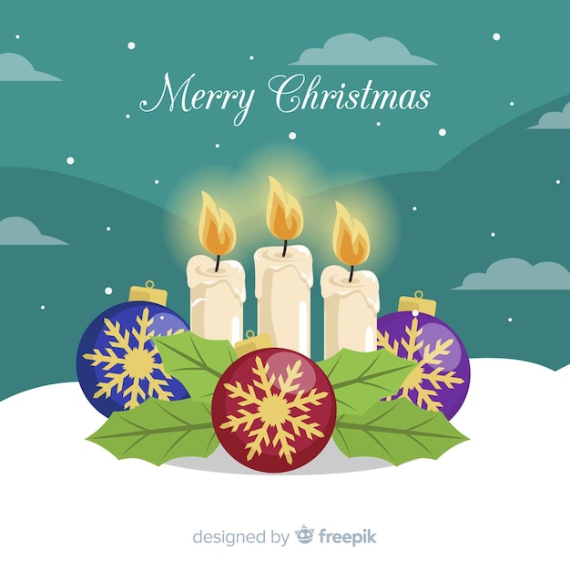 Fondo de velas de Navidad