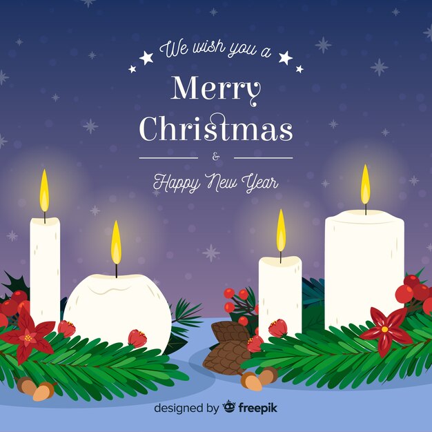 Fondo velas de navidad