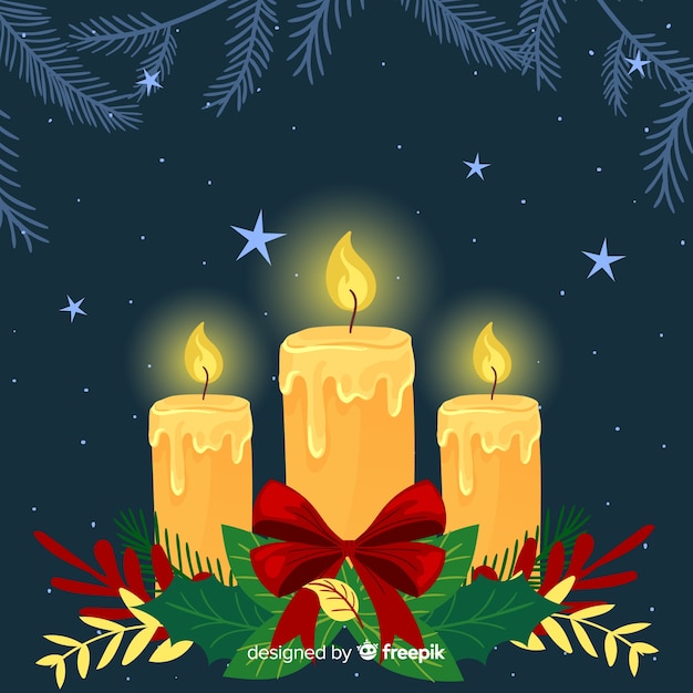 Fondo de velas de navidad