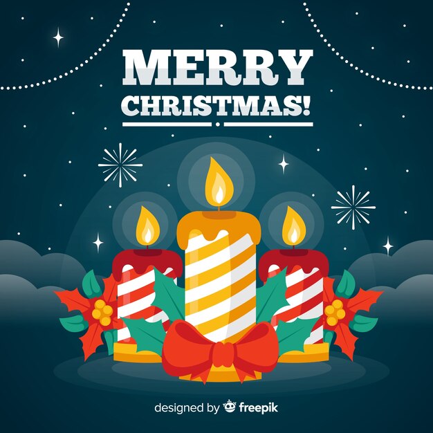 Fondo velas navideñas a rayas