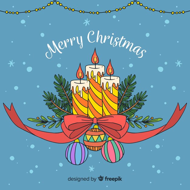 Fondo de velas navideñas