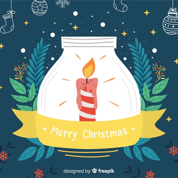 Fondo de velas navideñas