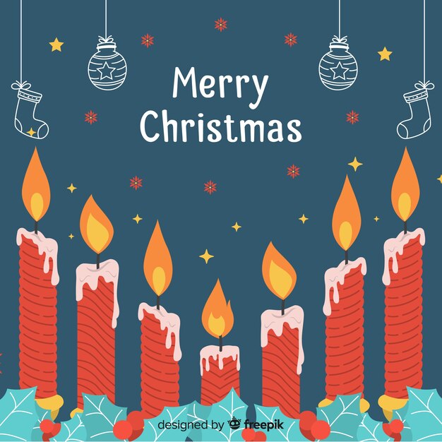 Fondo de velas navideñas