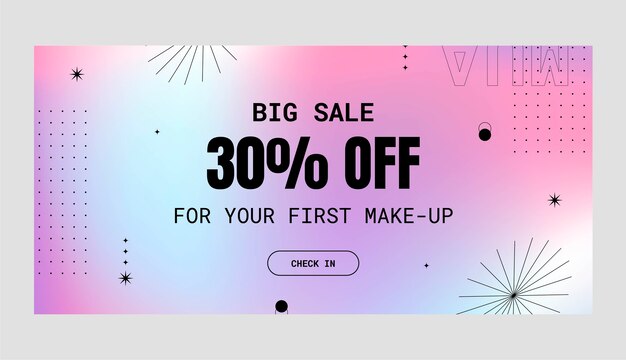 Fondo de venta de artista de maquillaje degradado