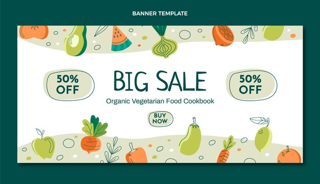 Fondo de venta de comida de diseño plano