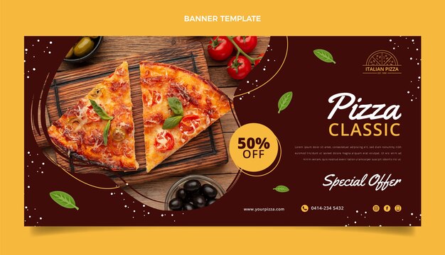 Fondo de venta de comida plana