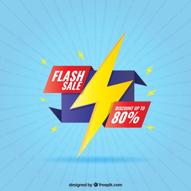 Fondo de venta express en estilo plano