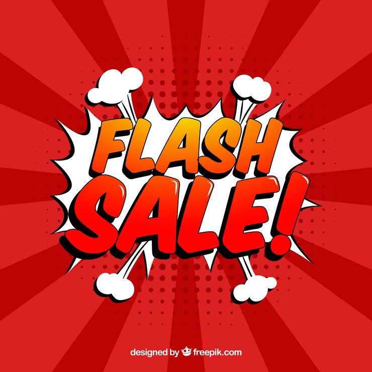 Vector gratuito fondo de venta flash en estilo cómico