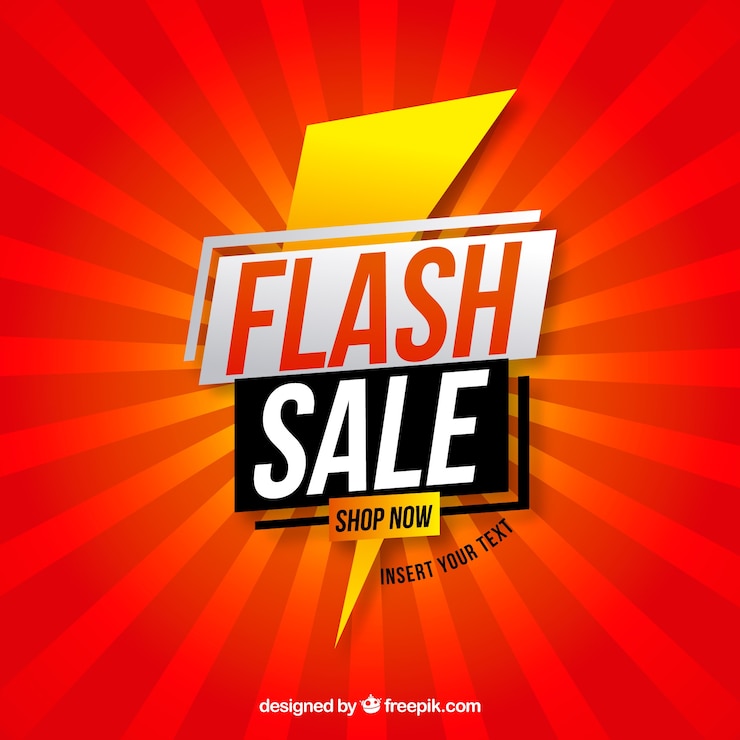 Vector gratuito fondo de venta flash en estilo gradiente
