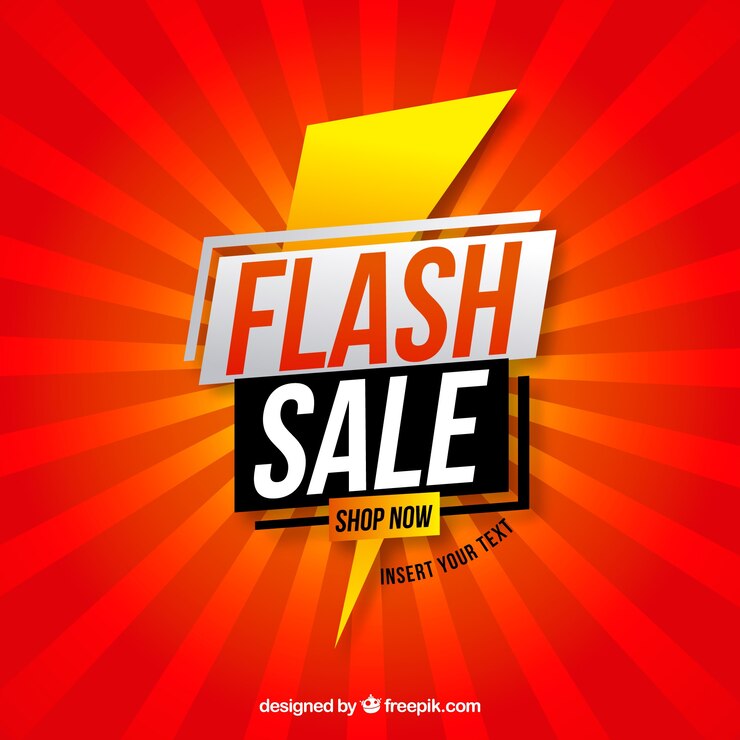 Vector gratuito fondo de venta flash en estilo gradiente