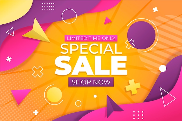 Fondo de venta con gradiente de colores