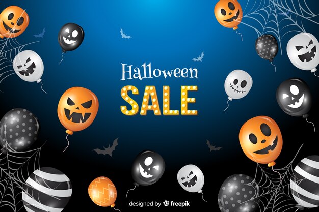 Fondo de venta de Halloween con globos