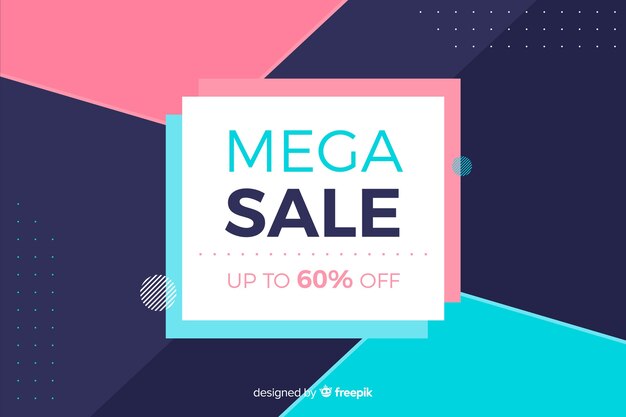 Fondo de venta minimalista de diseño plano