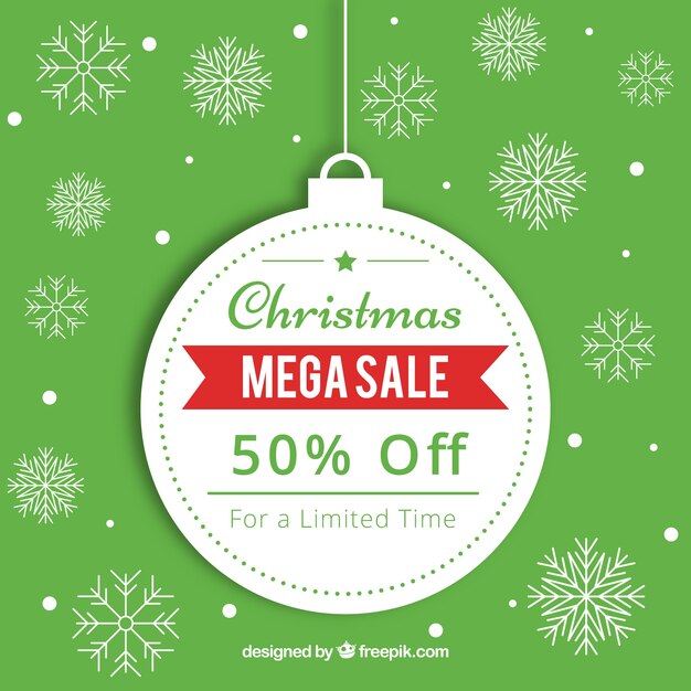 Fondo de venta de Navidad en estilo retro