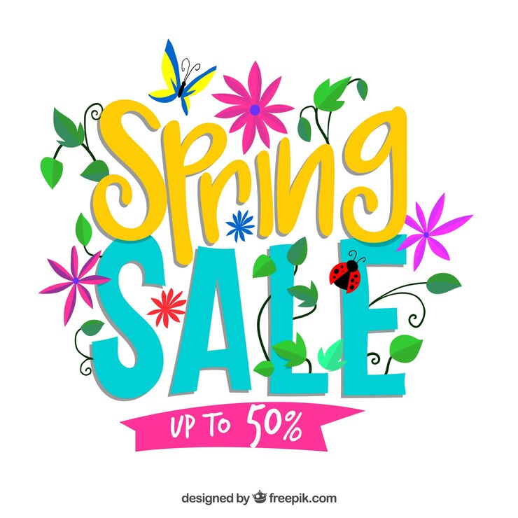 Vector gratuito fondo de venta de primavera moderna