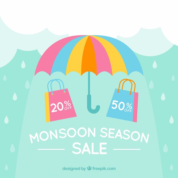 Fondo de venta de temporada del monzón