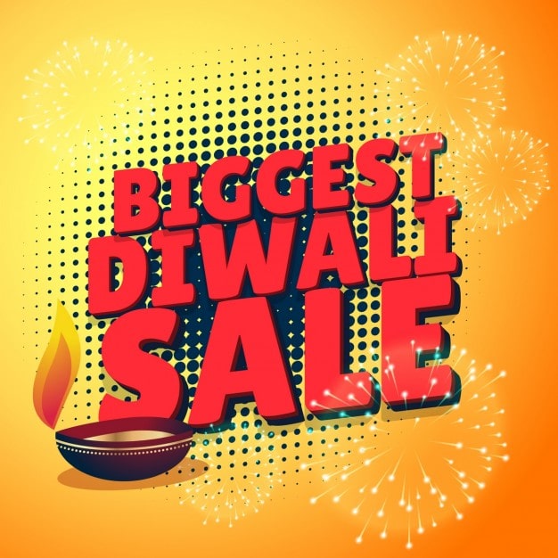 Vector gratuito fondo para las ventas en diwali