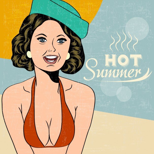 Fondo de verano al estilo pop art
